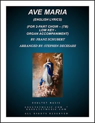 Ave Maria TB choral sheet music cover Thumbnail